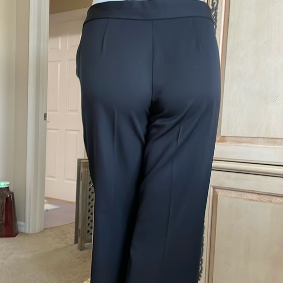 Stella McCartney Black Wool Wide Leg Pants Tuxedo Stripe down sides 40 NWT - Picture 6 of 16